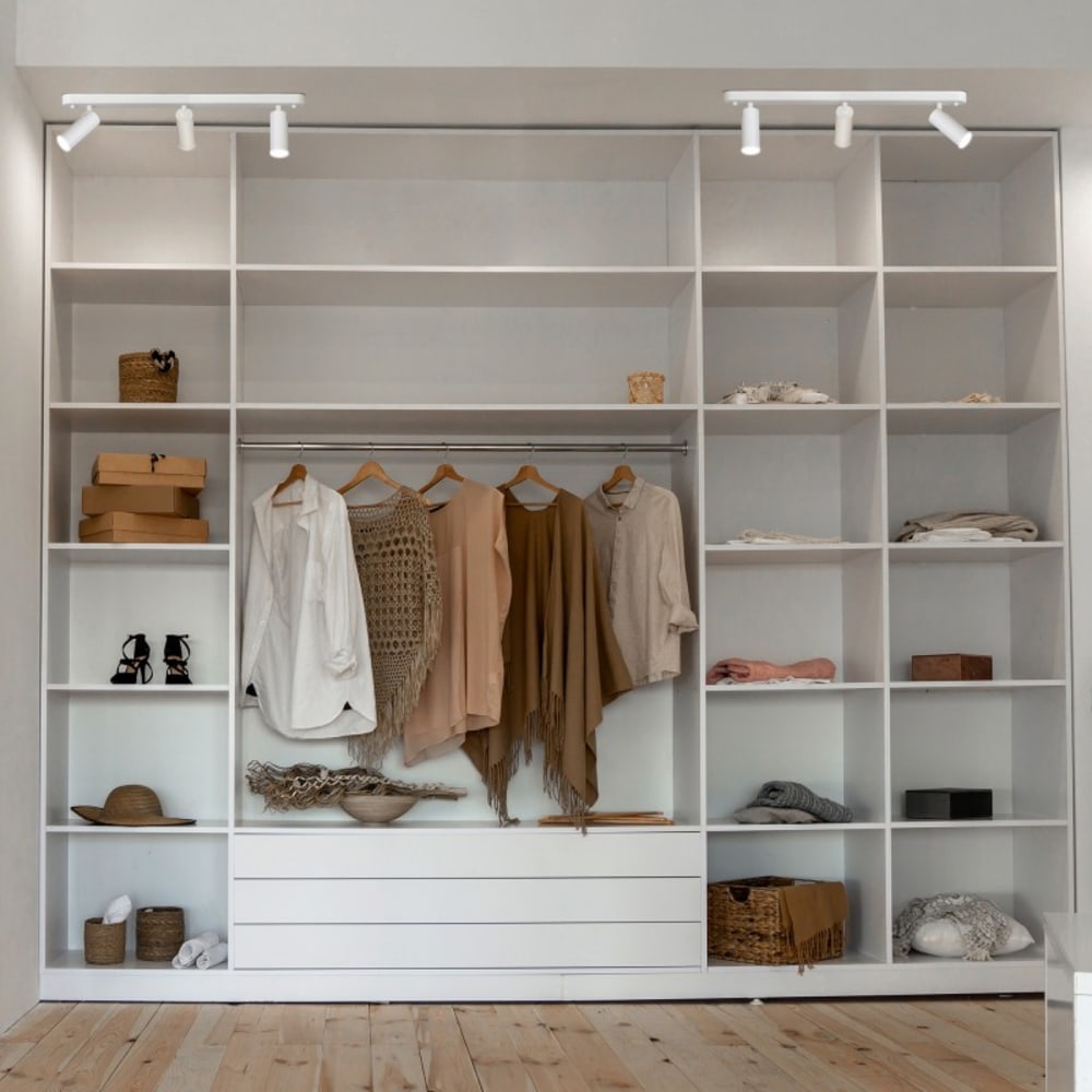 Projecteur Triple LED Acier Blanc 56x5x12 CM - Maisons du Monde
