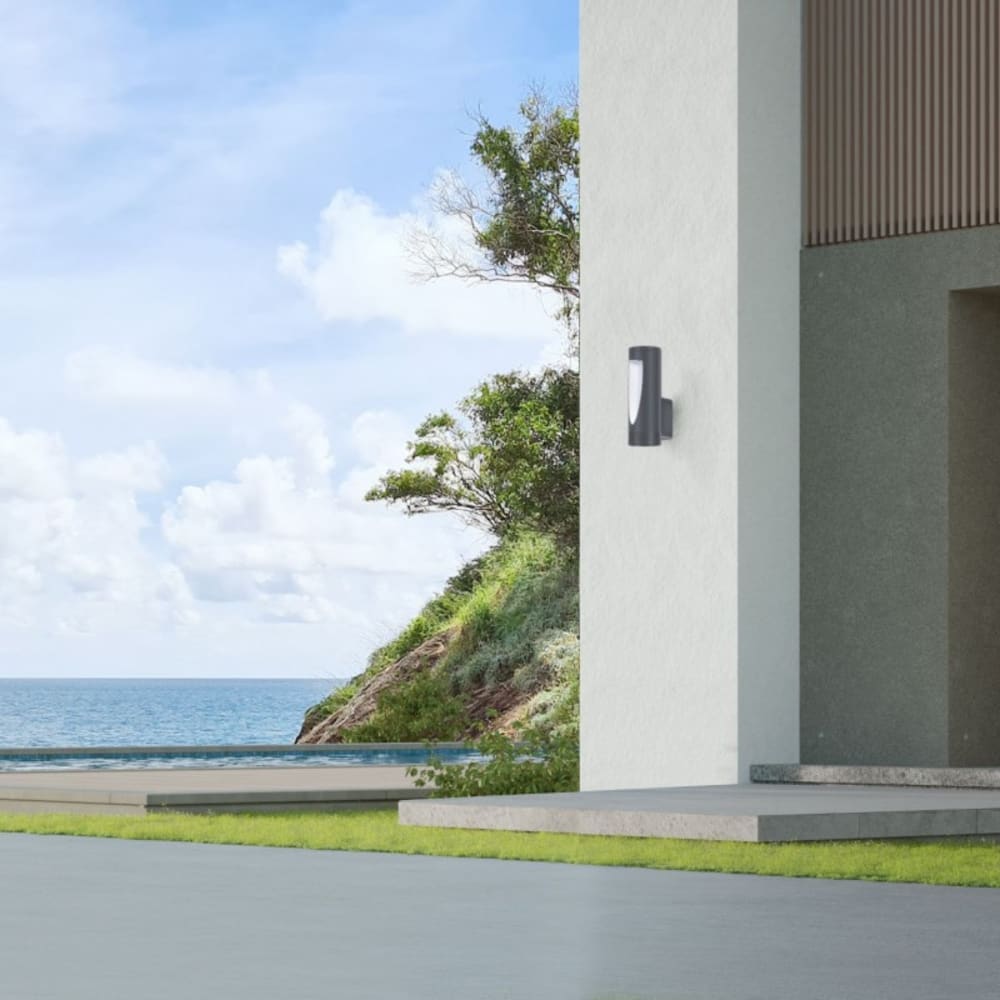Plafonnier Extérieur Aluminium Gris 9x6x19 CM — vue 3