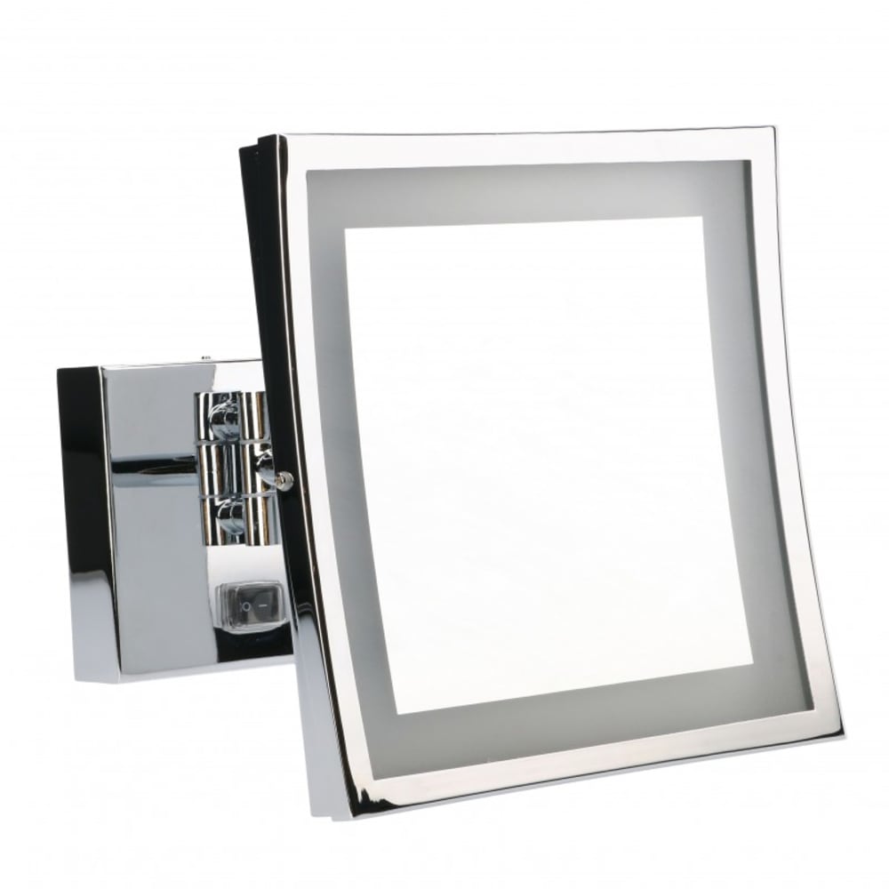 Miroir Grossissant Acier Blanc 12x12x30 CM