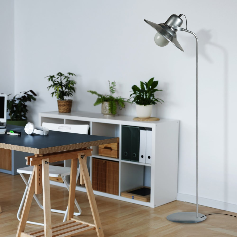 Lampadaire liseuse métal aluminium abat-jour aluminium