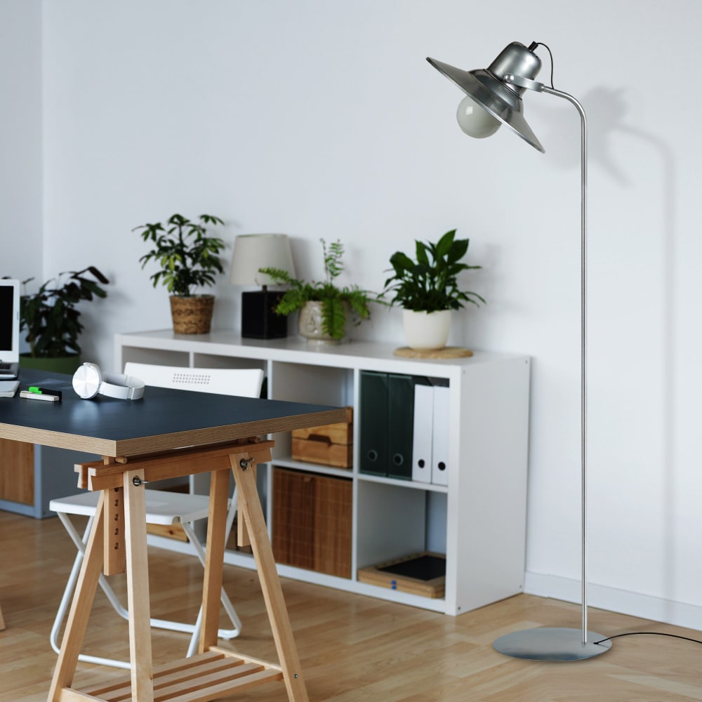 Lampadaire liseuse métal aluminium abat-jour aluminium