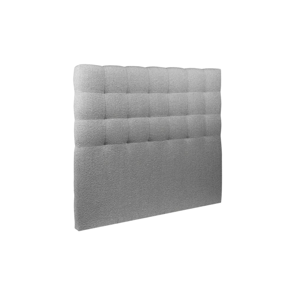Sommeil de Plomb Kopfteil gepolstert - Gesteppt – grauer Bouclé-Stoff - 200 cm style classic chic - Holz