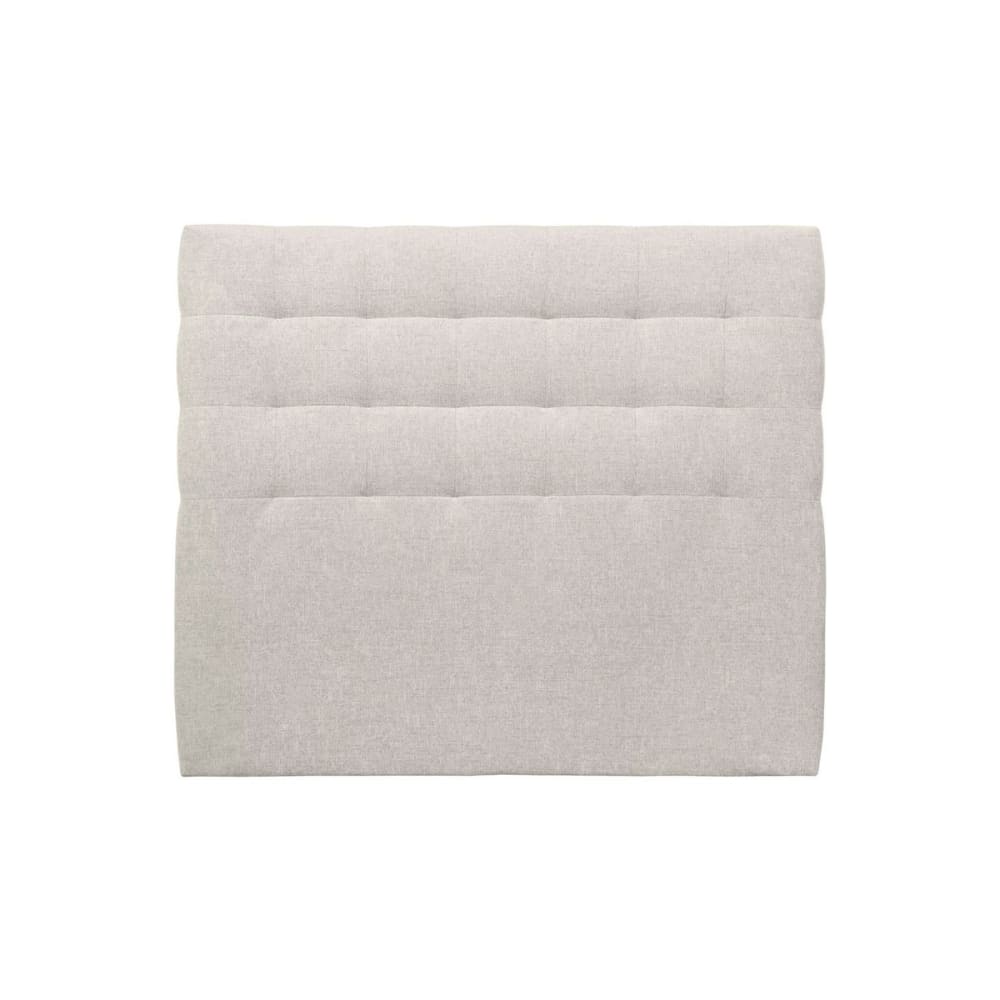 Cabecero acolchado de 160 cm - Tela de lona Natté beige claro