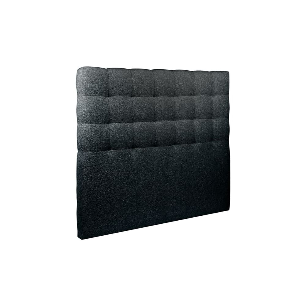 Sommeil de Plomb Kopfteil gepolstert - Gesteppt – schwarzer Bouclé-Stoff - 160 cm style classic chic - Holz