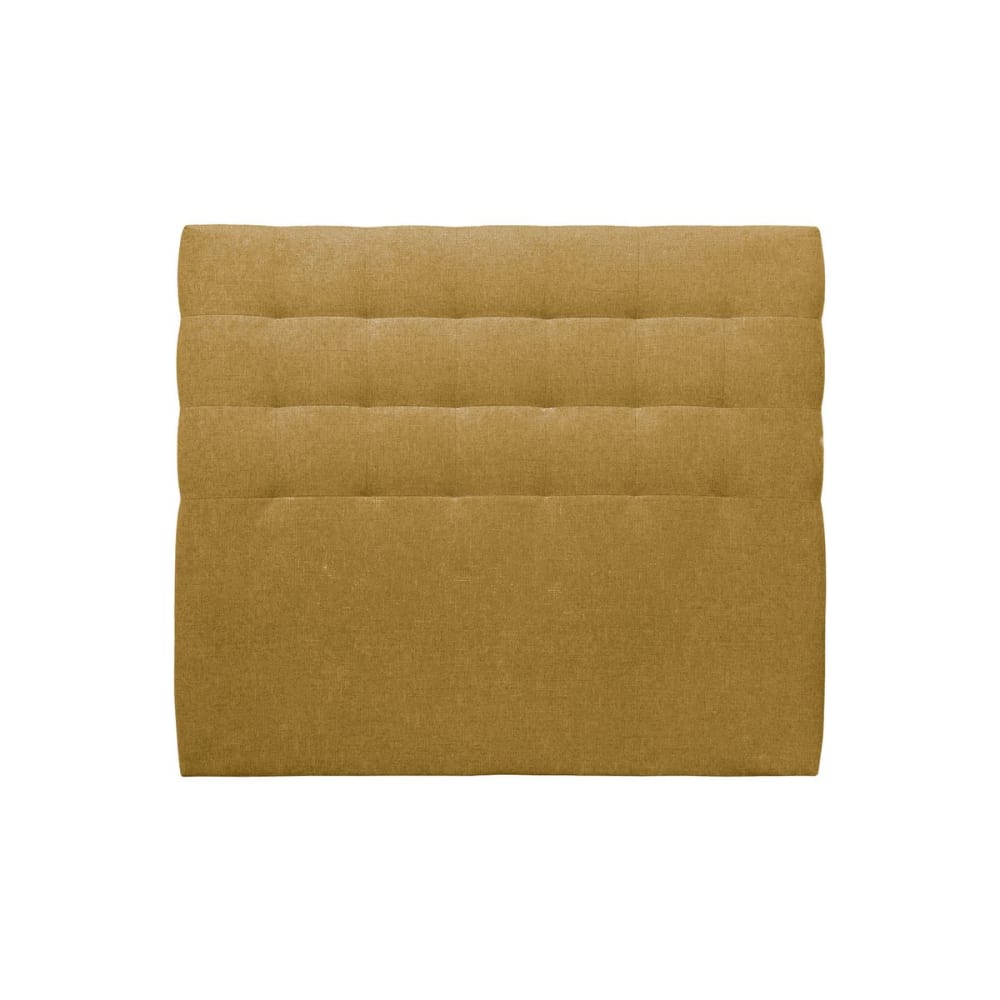 Tete de lit Capitonnée Tissu Jaune 200x120