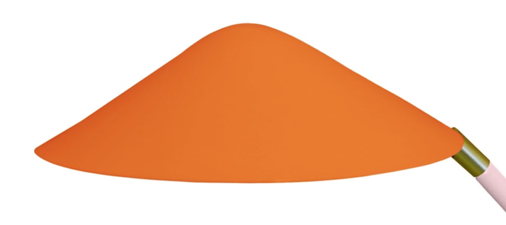 Lampe à poser métal multicolore abat-jour orange — vue 4