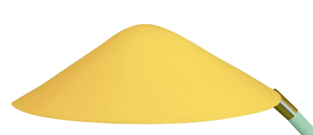 Lampe à poser métal multicolore abat-jour jaune — vue 4