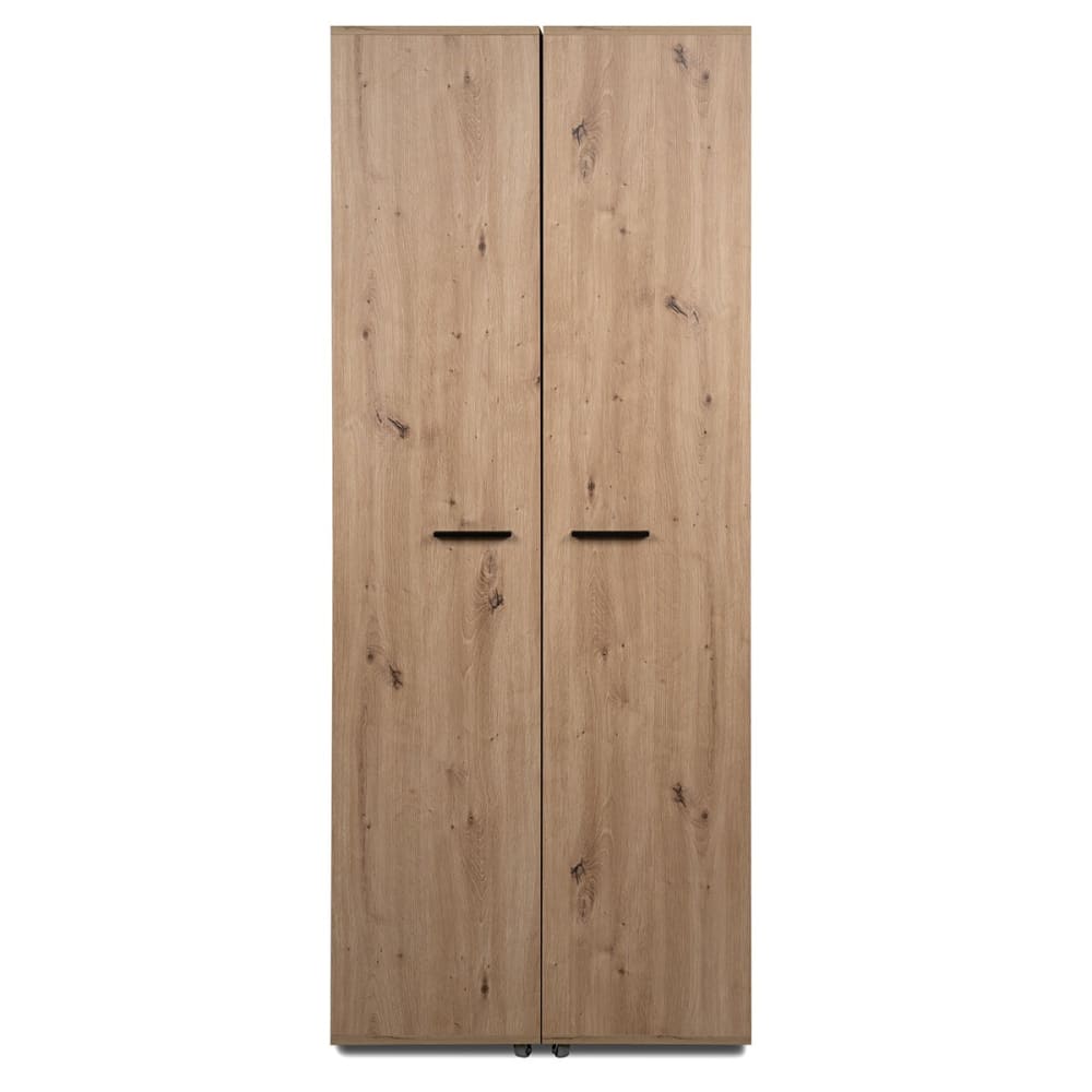 Armoire à chaussures 15 compartiments - L74 cm - Effet Chêne artisan