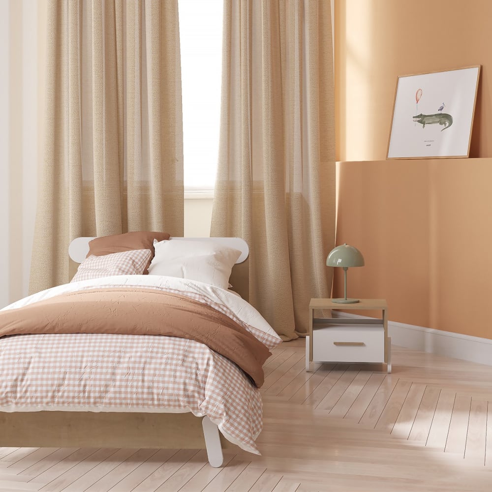 Chevet 1 tiroir l39,3 cm - blanc - Maisons du Monde