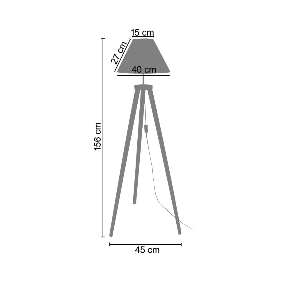 Lampadaire tissu blanc 40 cm — vue 4