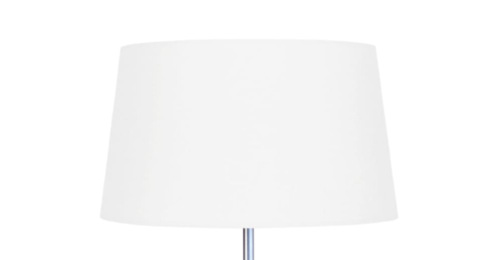 Lampadaire bois naturel abat-jour tissu écru — vue 4