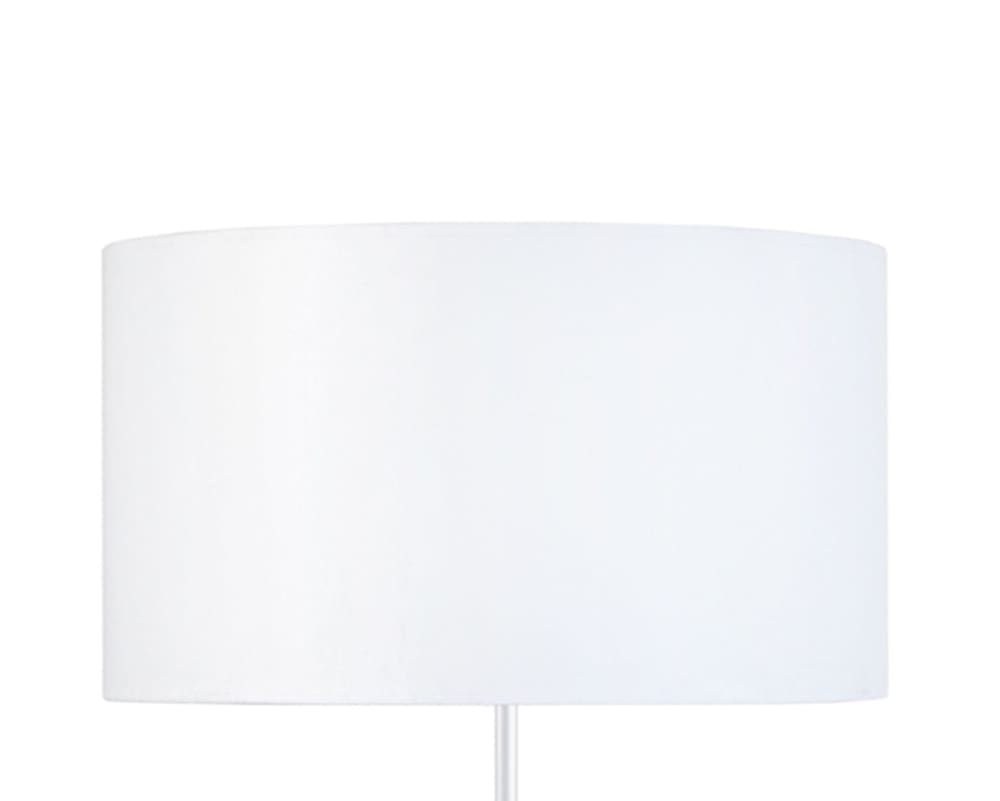 Lampadaire trepied bois blanc abat-jour tissu blanc — vue 4