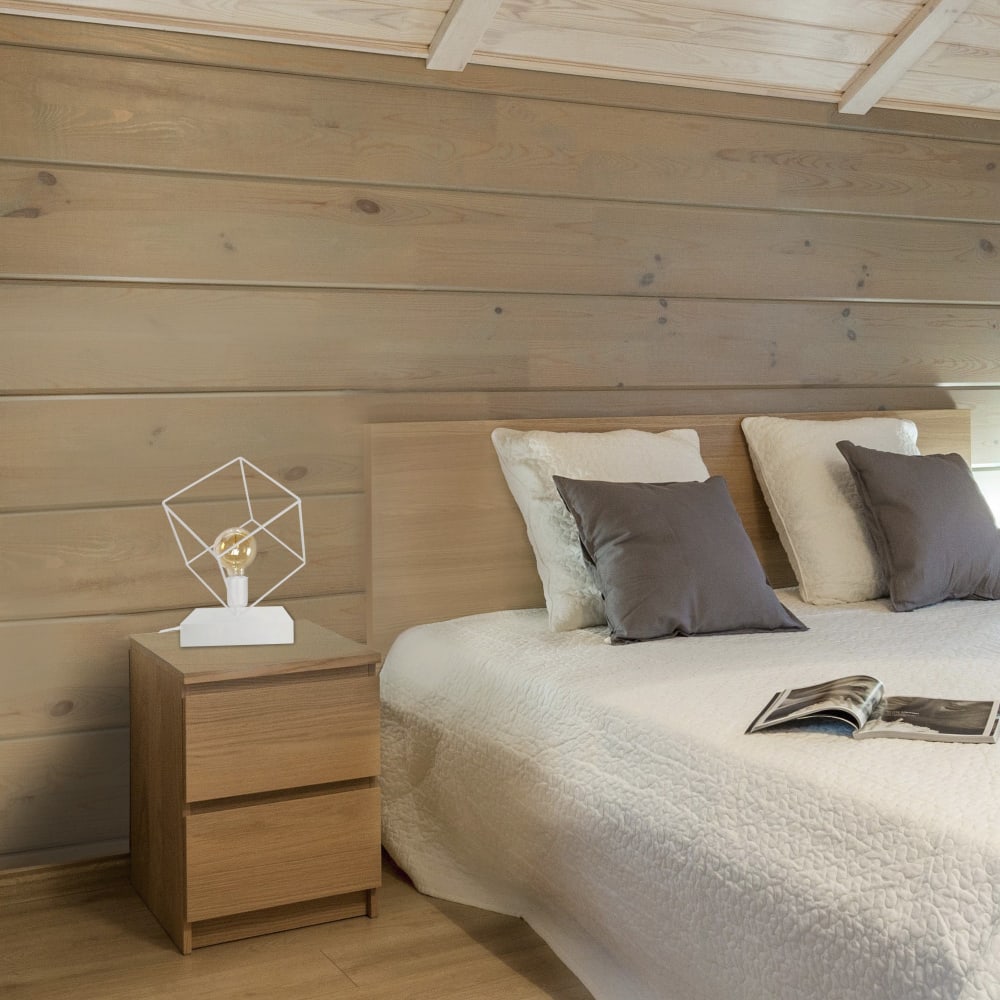 Lampe à poser métal blanc — vue 3