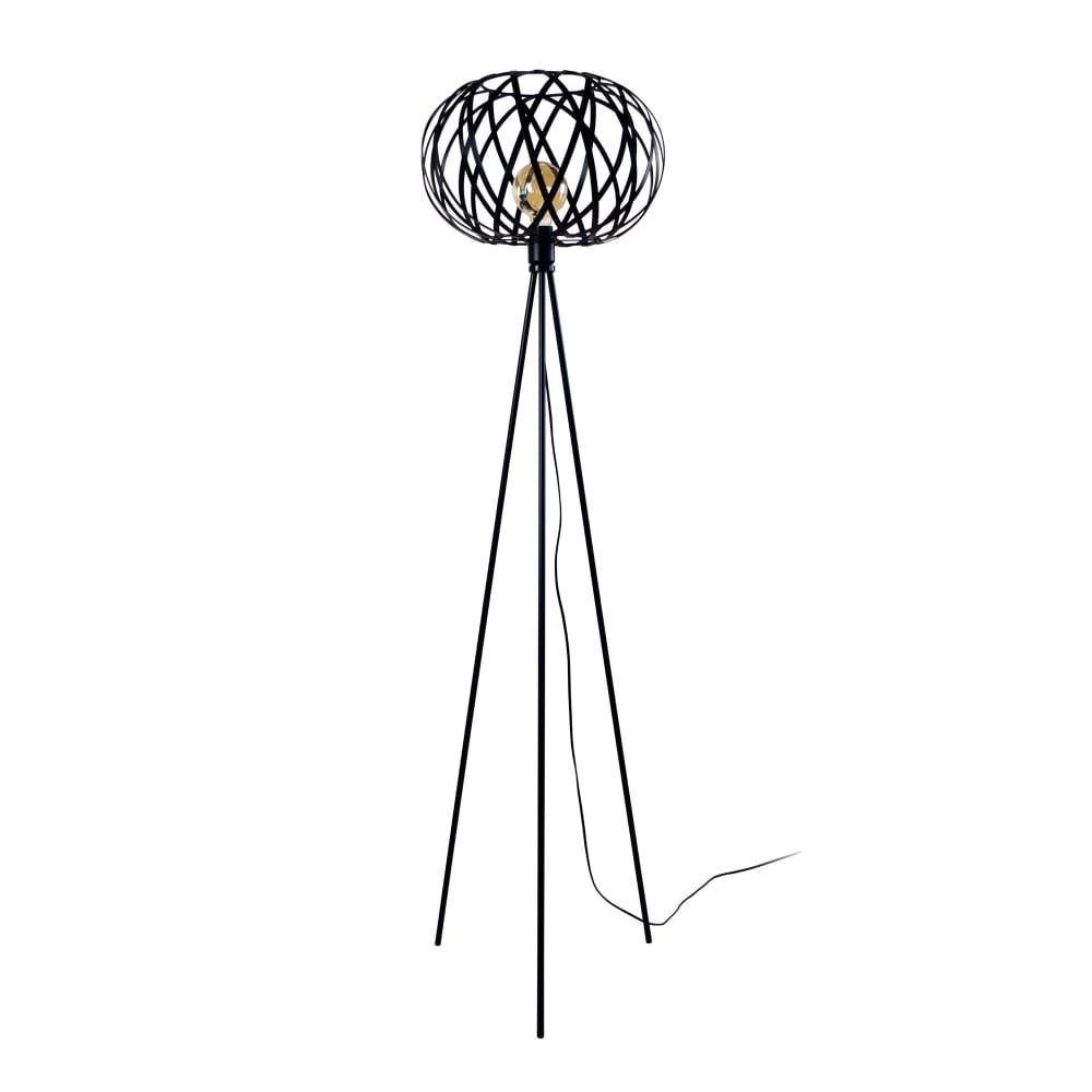 Lampadaire métal noir abat-jour noir - Maisons du Monde