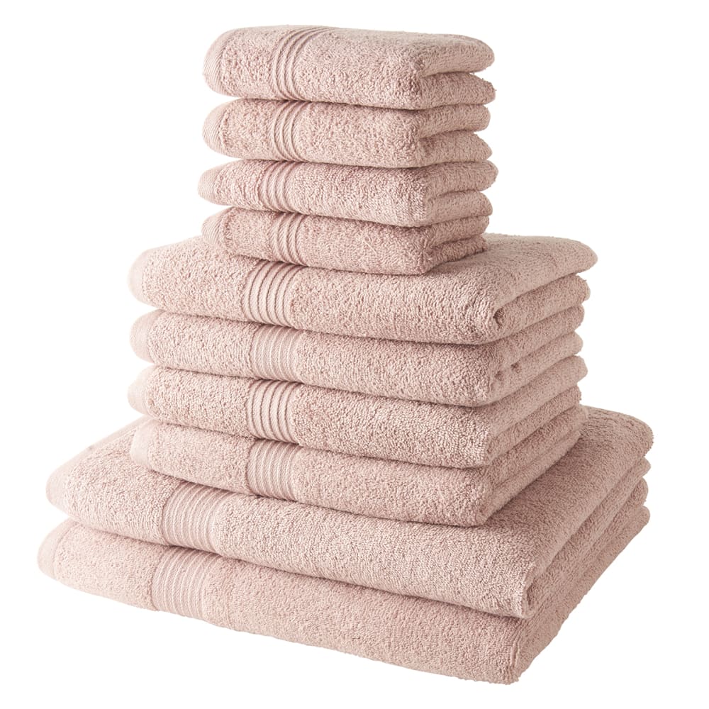 4 serviettes de bain 30 x 50 + 4 serviettes de bain 50 x 90 + 2 draps