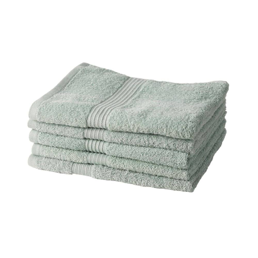 Lot de 5 draps de bain coton uni 70x130 cm vert Lot de 5 draps de bain coton uni 70x130 cm vert
