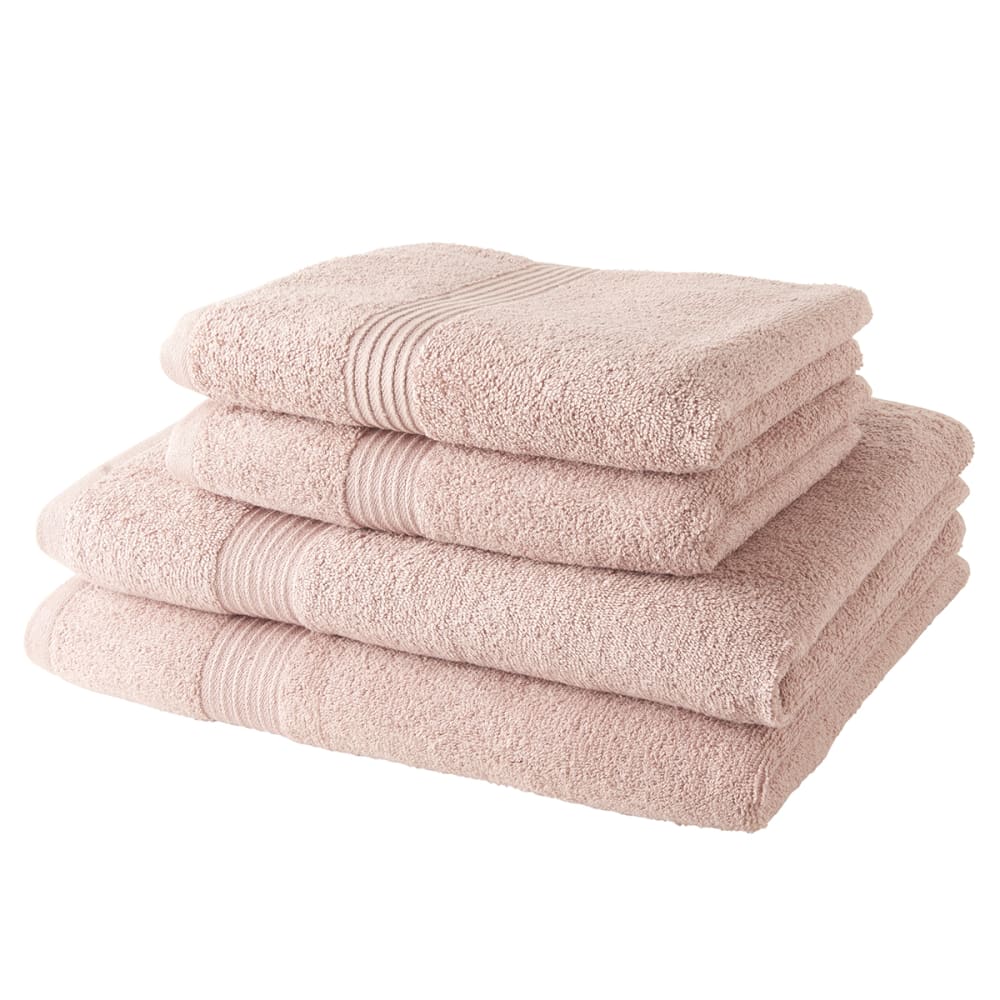 2 serviettes de toilette 50 x 90 + 2 draps de bain 70 x 130 2 serviettes de toilette 50 x 90 + 2 draps de bain 70 x 130