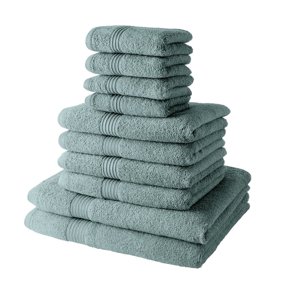 4 serviettes de bain 30 x 50 + 4 serviettes de bain 50 x 90 + 2 draps