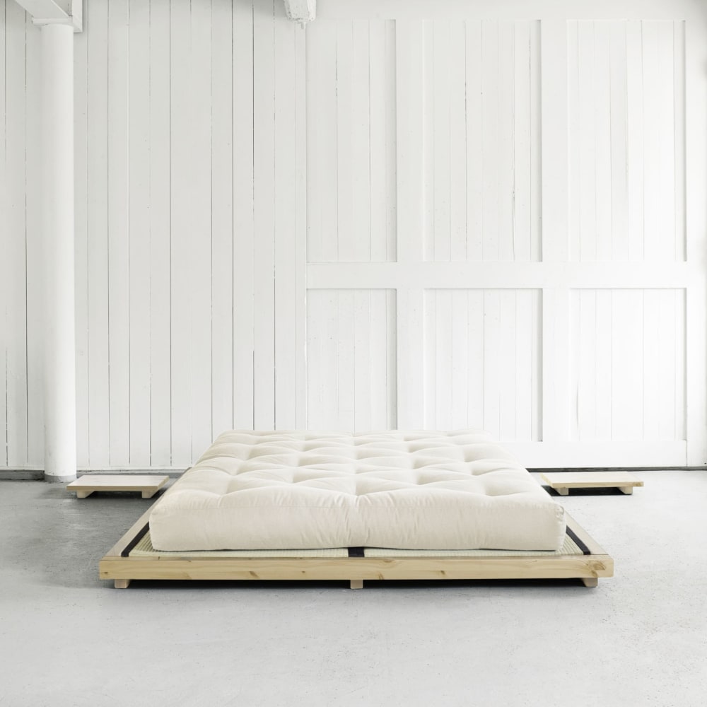 Lit futon dock en pin massif, style japonais naturel 140x200 - Maisons du Monde