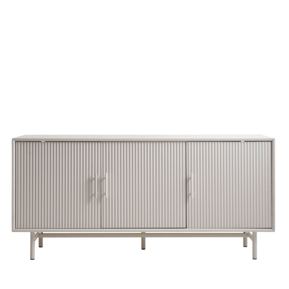 Buffet 3 portes en bois et métal L160cm - Grège