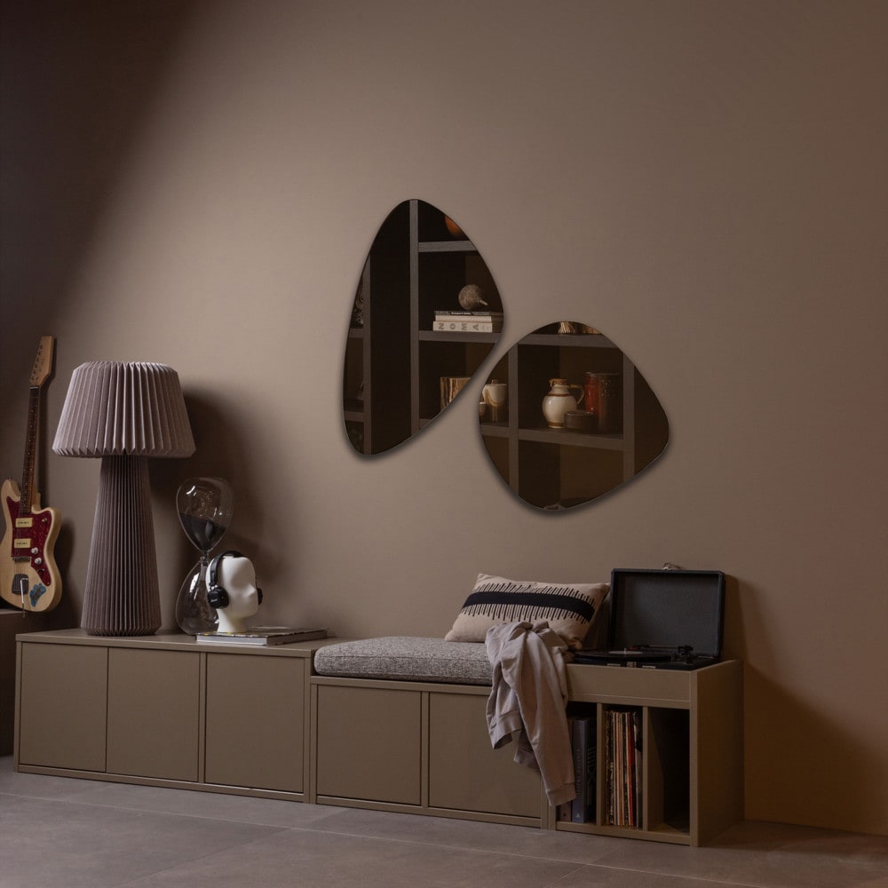 Meuble tv 3 portes en bois l120cm - beige - Maisons du Monde