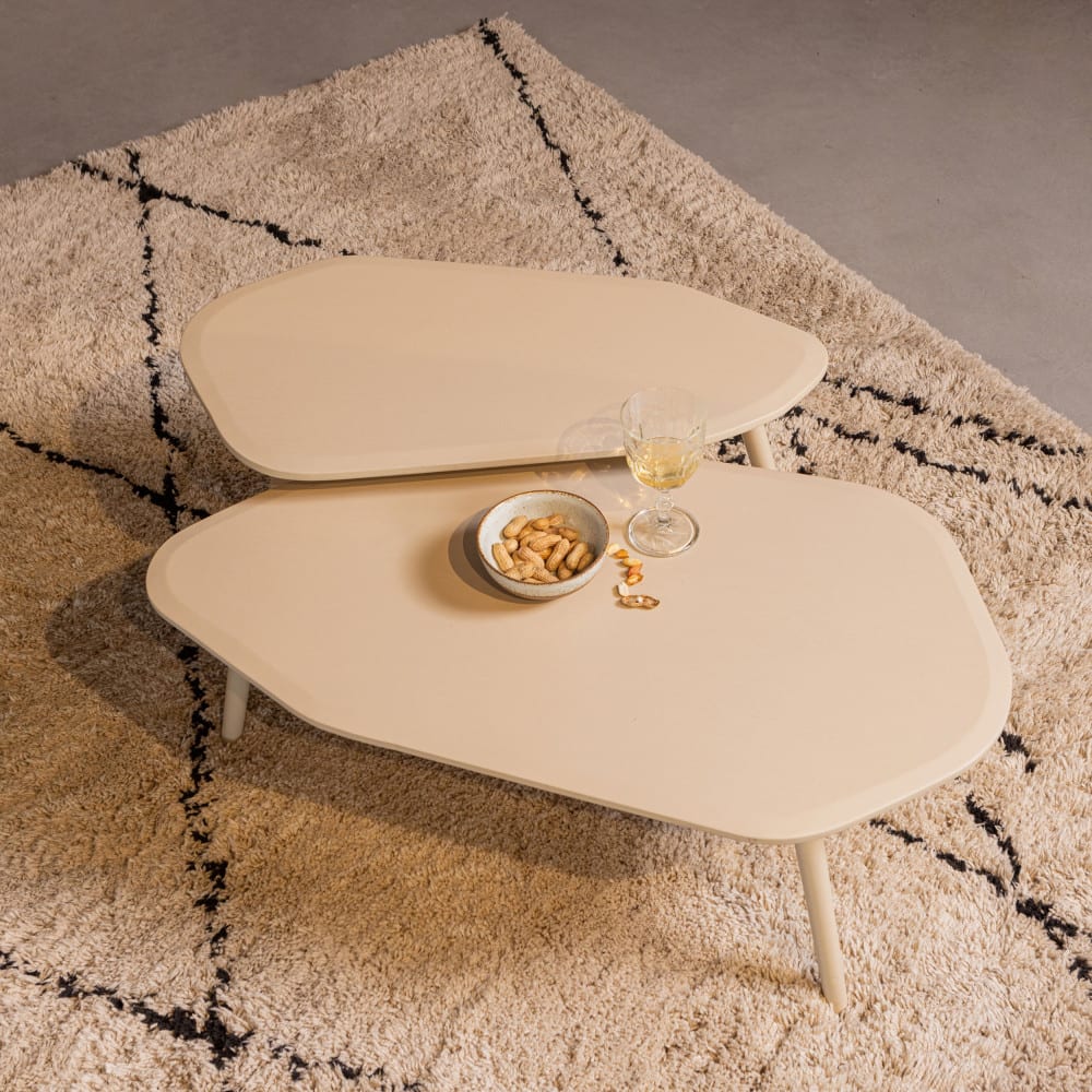 Lot de 2 tables d'appoint en mdf beige - Maisons du Monde