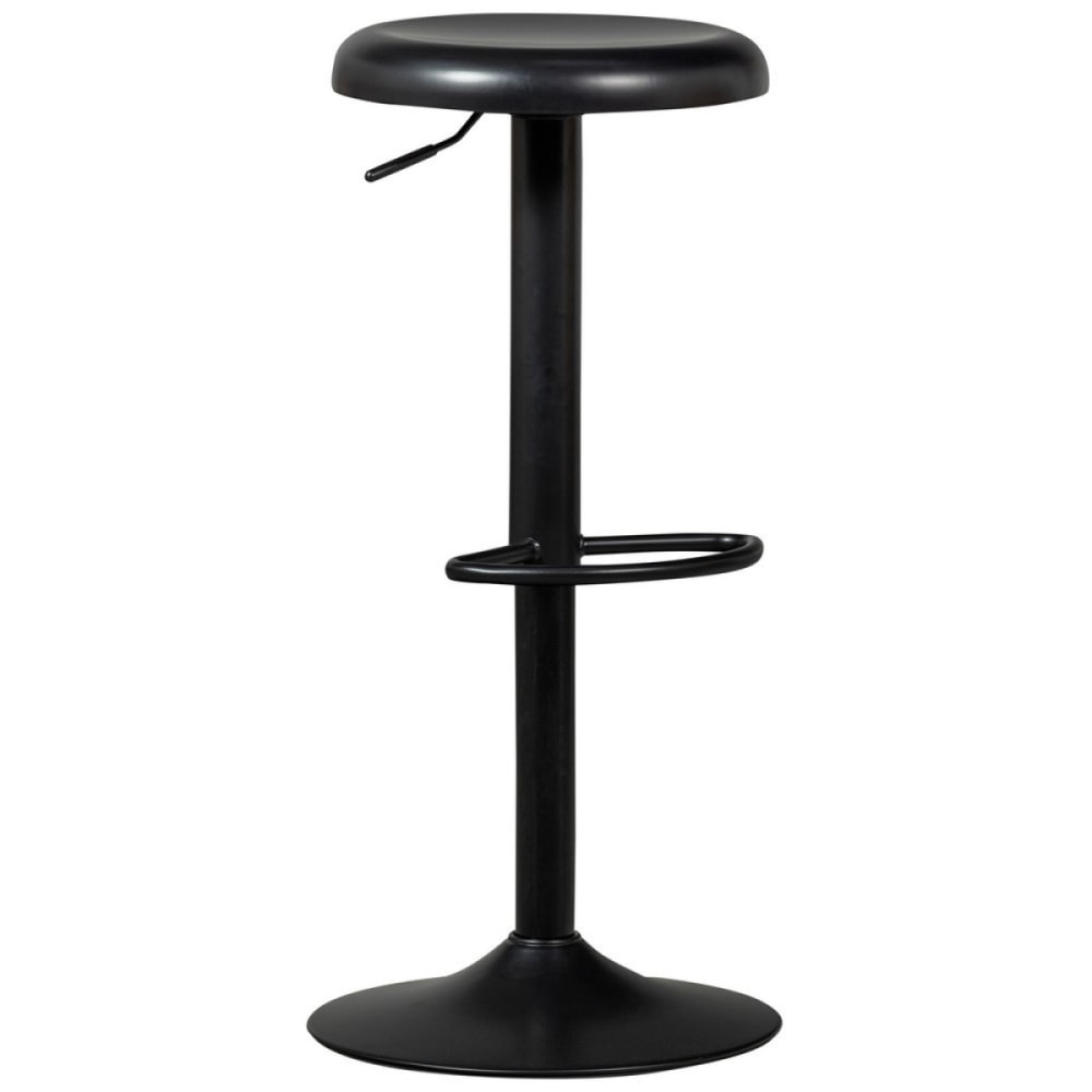 WOOOD Höhenverstellbarer Barhocker aus schwarzem Metall style industrial - Stahl