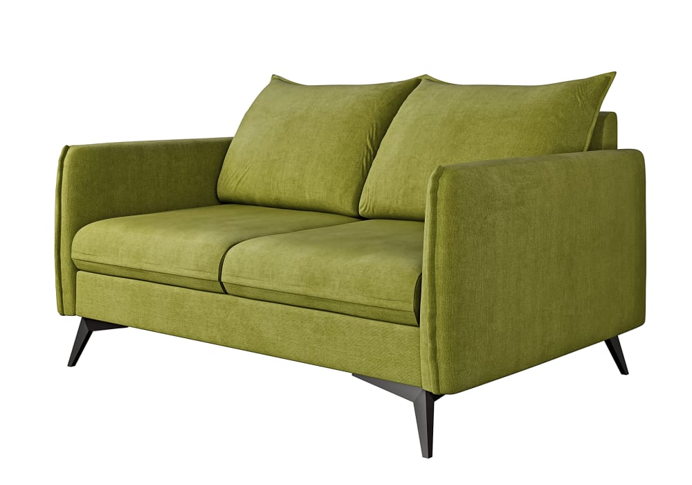 Canapé 2 places en microfibre vert 138x91x86 cm