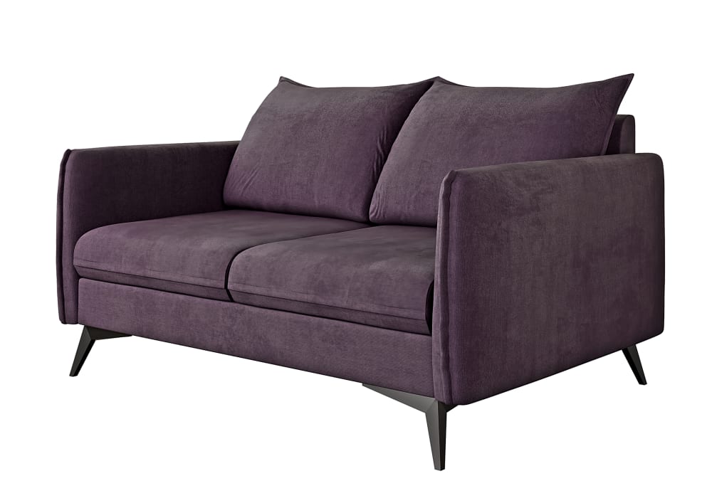 Canapé 2 places en microfibre violet 138x91x86 cm