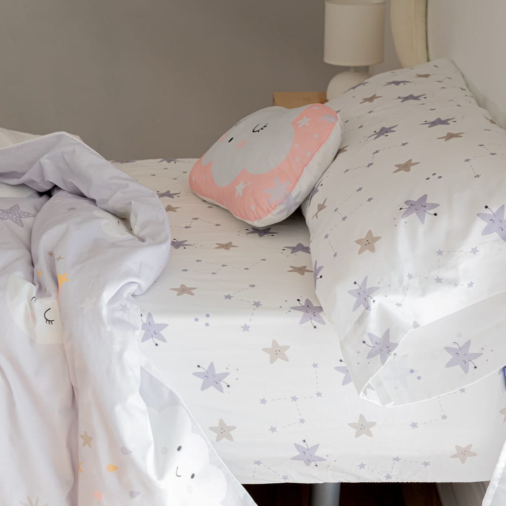 Drap-housse 100% coton multicolore 90x200x32 cm - Maisons du Monde