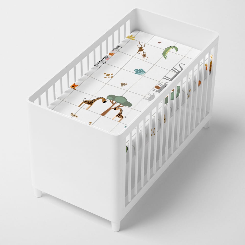 Drap-housse 100% Coton Multicolore 60x120x14 cm (Berceau)