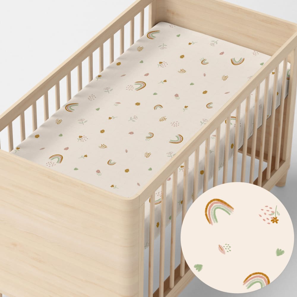 Drap-housse 100% Coton Multicolore 70x140x14 cm (Lit Bébé) - Maisons du Monde