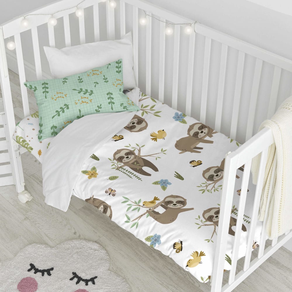 Parure housse de couette 2 pièces 100% Coton Multicolore 100x120 cm