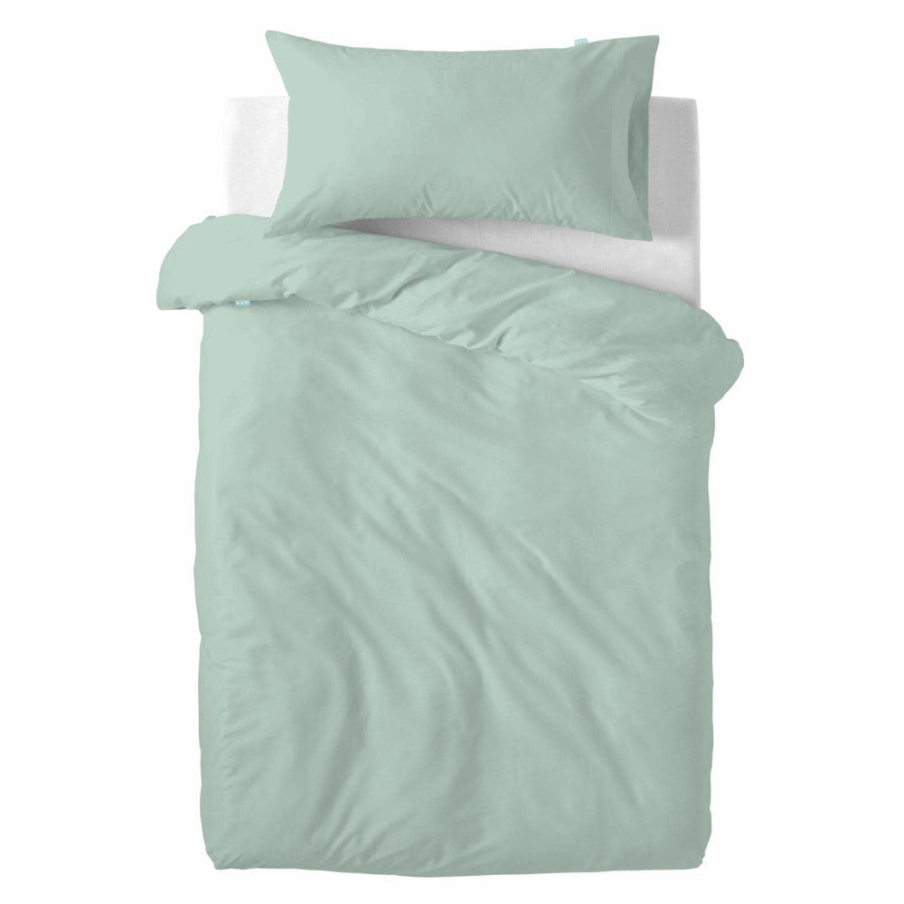 Parure housse de couette 2 pièces menthe 115x145 cm (lit bébé) - Maisons du Monde