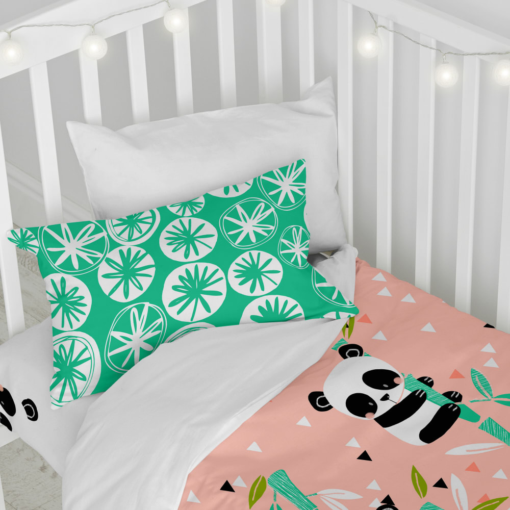 Parure housse de couette 2 pièces rose 115x145 cm (lit bébé) - Maisons du Monde
