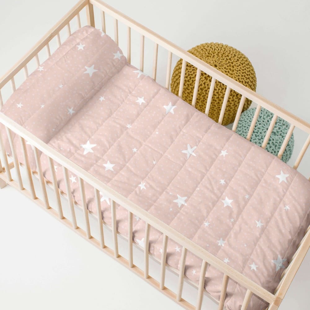 Couvre-lit 100% Coton Rose 100x130 cm (Berceau) Couvre-lit 100% Coton Rose 100x130 cm (Berceau)