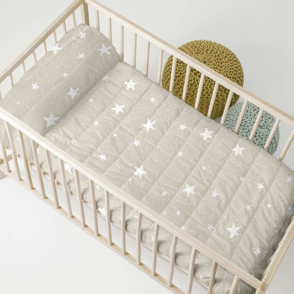Couvre-lit 100% Coton Beige 100x130 cm (Berceau) Couvre-lit 100% Coton Beige 100x130 cm (Berceau)