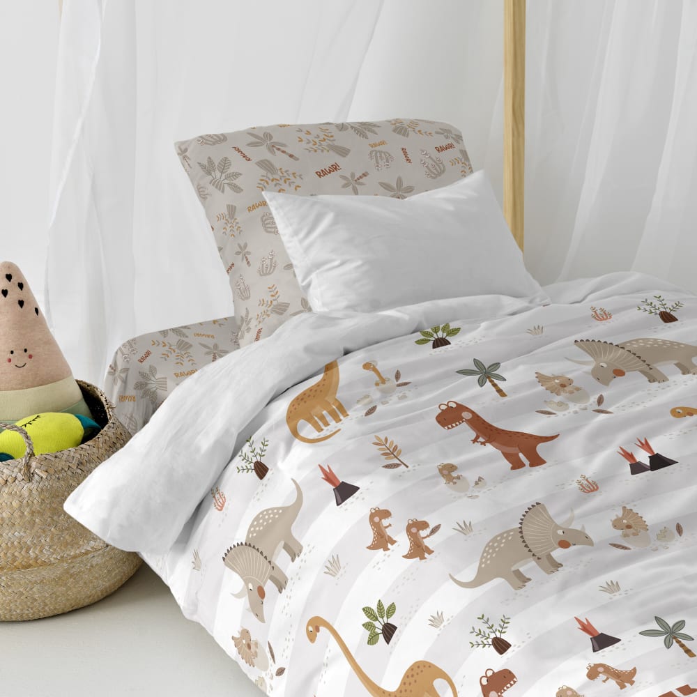Parure housse de couette 2 pièces 100% coton multicolore 140x200 cm - Maisons du Monde