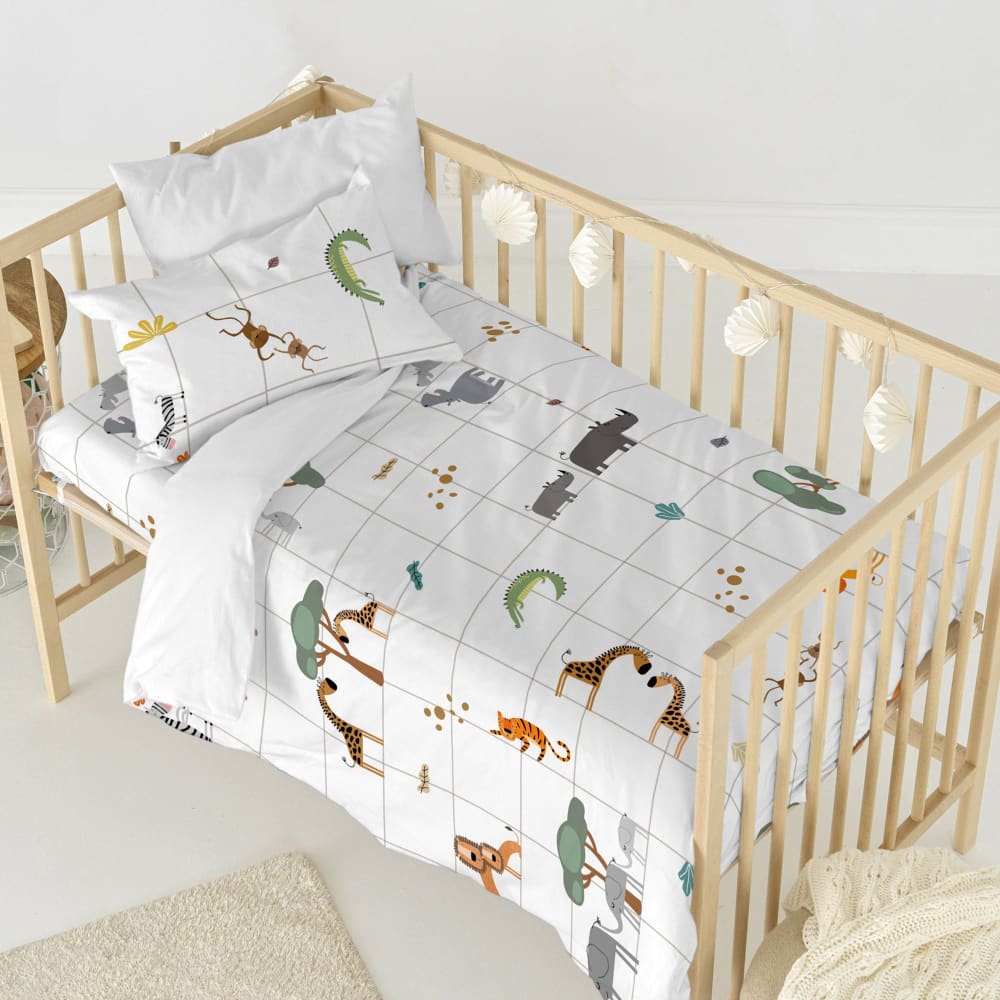 Parure housse de couette 2 pièces 100% Coton Multicolore 115x145 cm