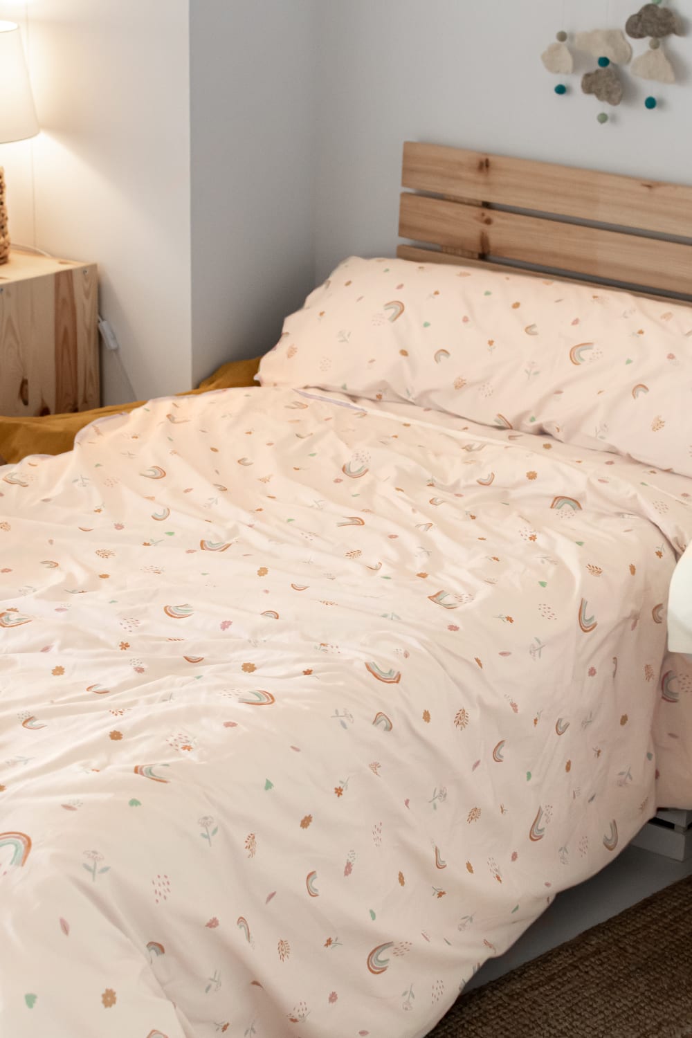 Parure housse de couette 2 pièces 100% coton multicolore 140x200 cm - Maisons du Monde