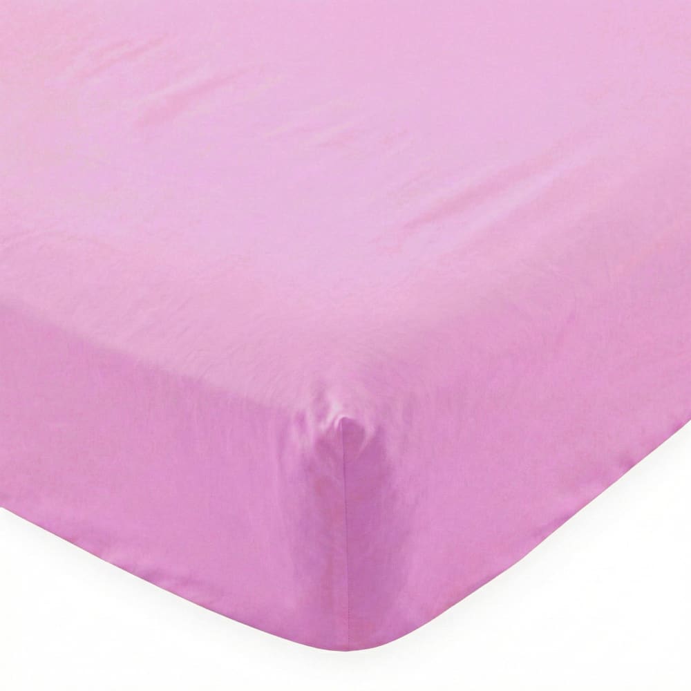 Drap-housse 100% Coton Rose 70x140x14 cm (Lit Bébé)
