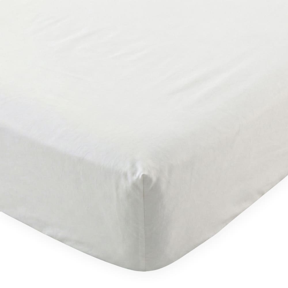 Drap-housse 100% Coton Blanc 70x140x14 cm (Lit Bébé)