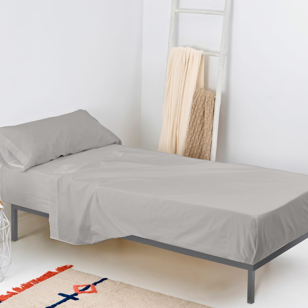 Drap-housse 100% coton gris 60x120x14 cm (berceau) - Maisons du Monde
