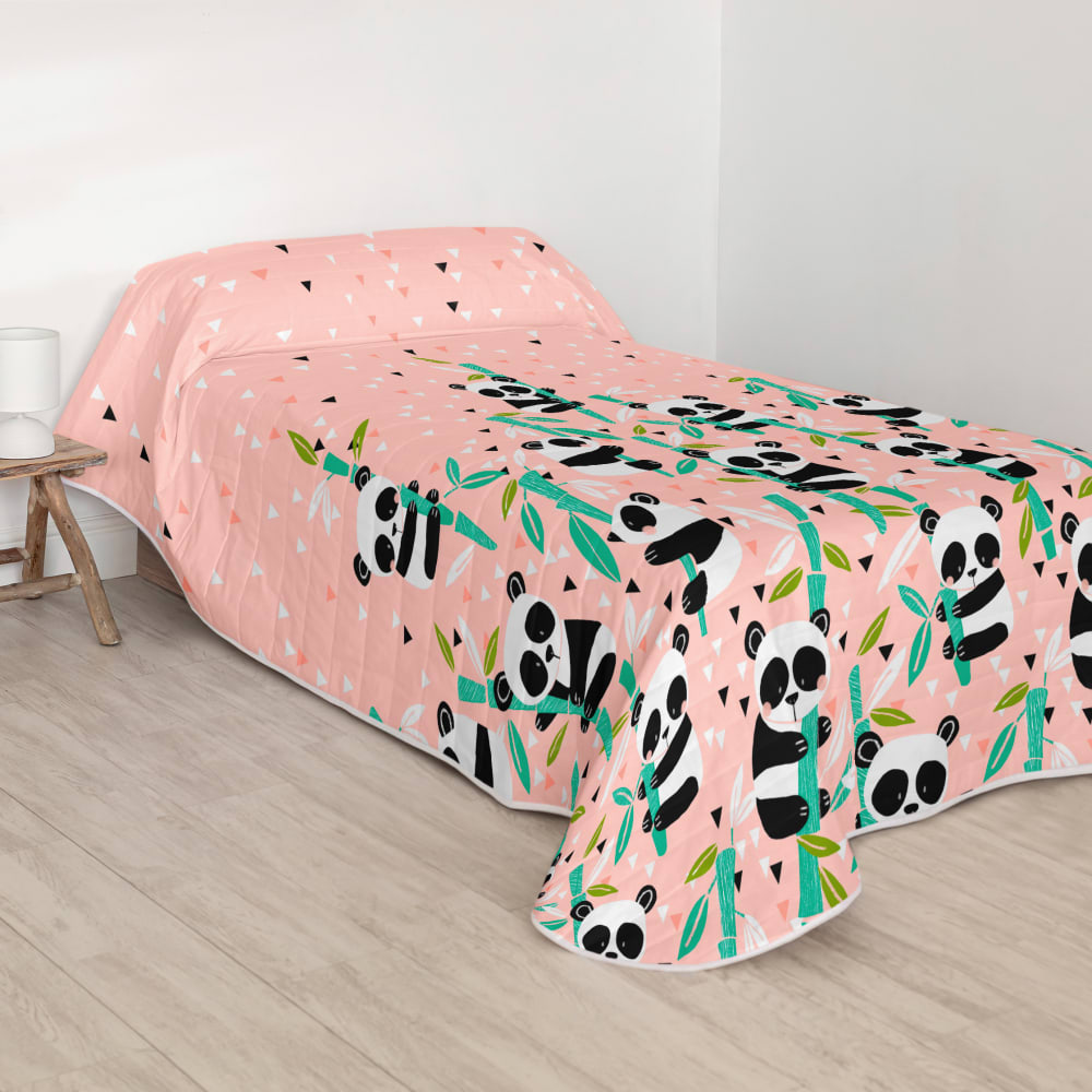 Couvre-lit 100% Coton Rose 180x260 cm