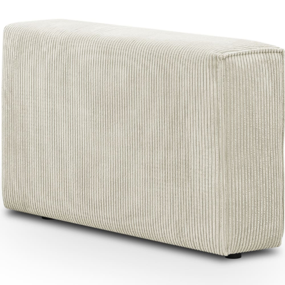 Accoudoir gauche pour canapé modulable en velours côtelé beige