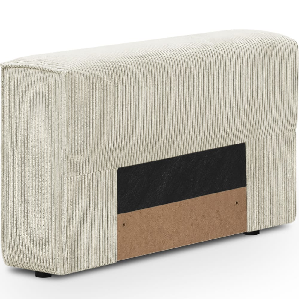 Accoudoir gauche pour canapé modulable en velours côtelé beige