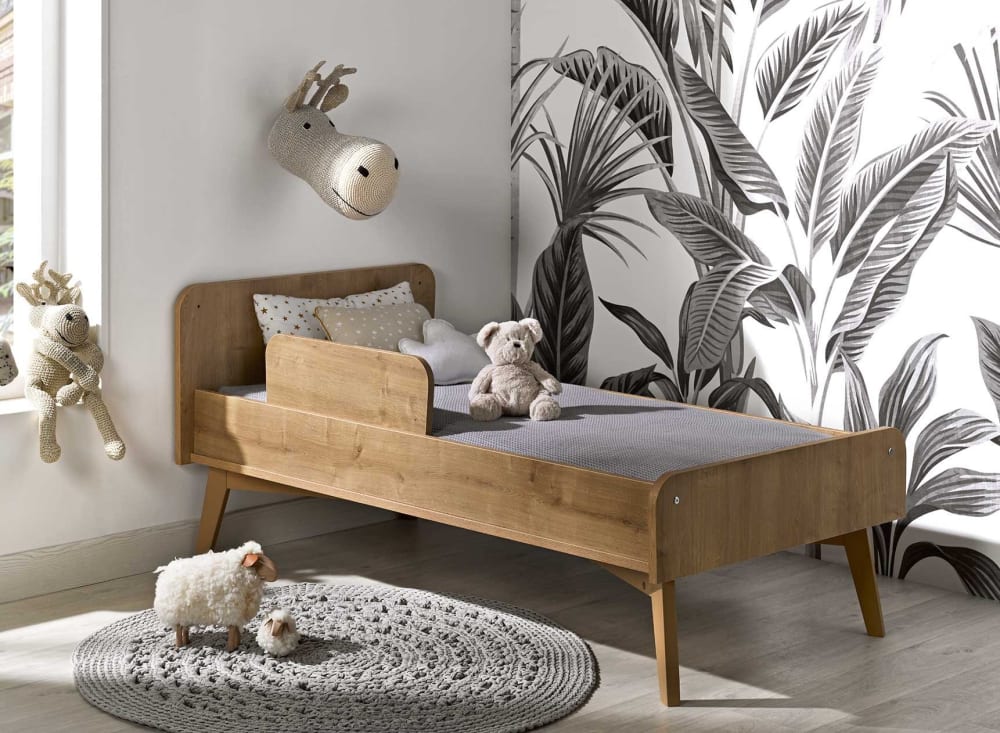 Lit bébé évolutif 70x140 Chêne Vintage (Nateo Concept) - Image 2