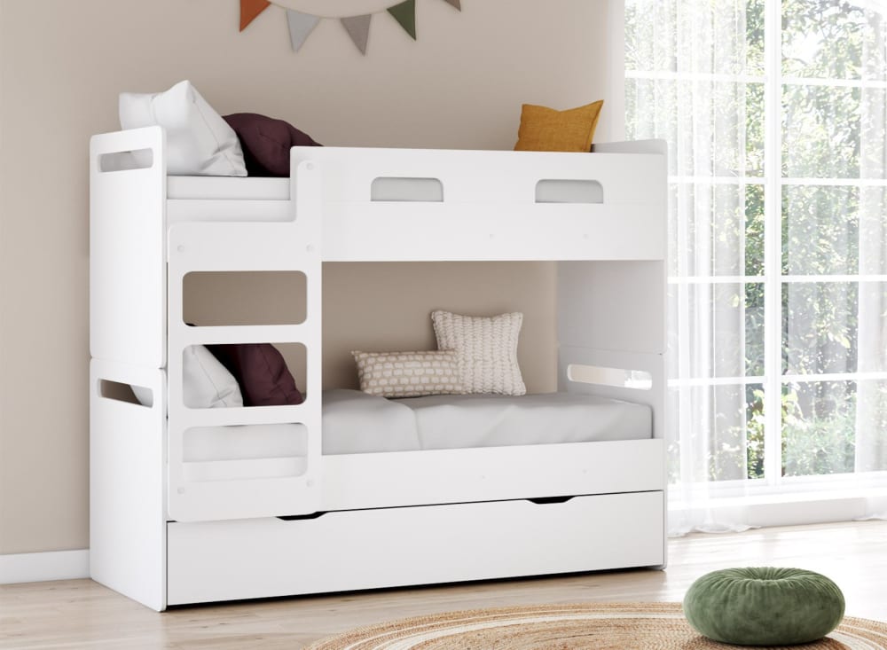 Lit superposé 3 places 90x190 Blanc