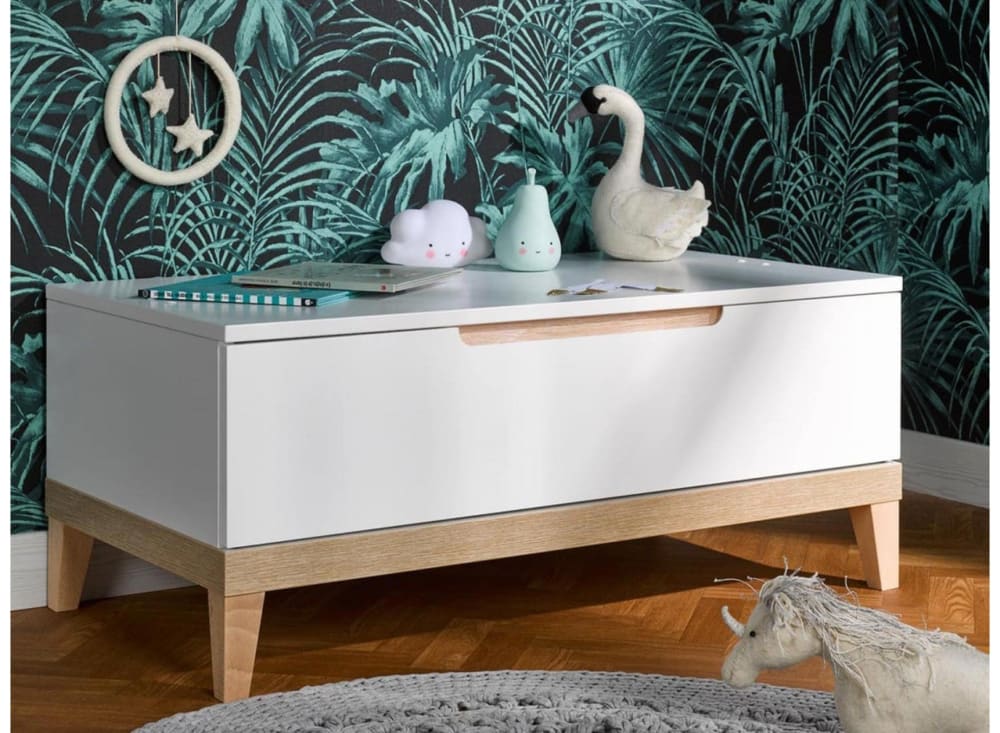 Coffre à jouet Blanc et Hêtre - Maisons du Monde