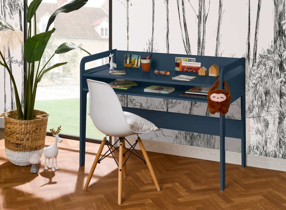Bureau enfant à casier Bleu - Maisons du Monde